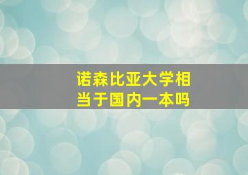 诺森比亚大学相当于国内一本吗