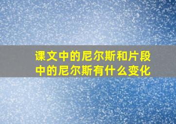 课文中的尼尔斯和片段中的尼尔斯有什么变化