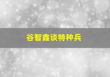 谷智鑫谈特种兵