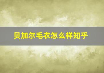 贝加尔毛衣怎么样知乎