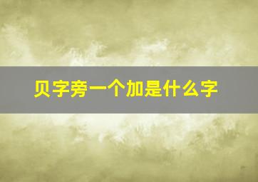 贝字旁一个加是什么字