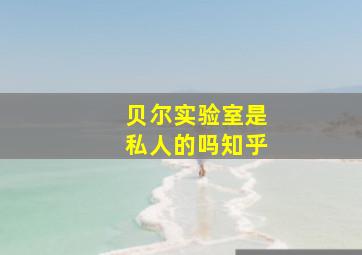 贝尔实验室是私人的吗知乎