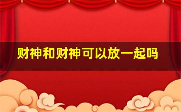 财神和财神可以放一起吗