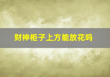 财神柜子上方能放花吗