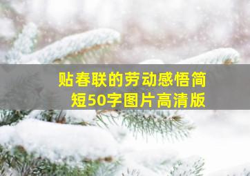 贴春联的劳动感悟简短50字图片高清版