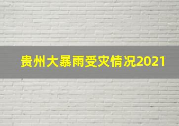 贵州大暴雨受灾情况2021