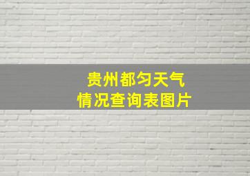 贵州都匀天气情况查询表图片