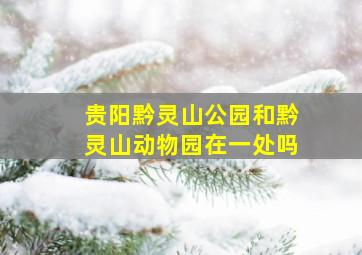 贵阳黔灵山公园和黔灵山动物园在一处吗