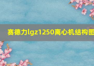 赛德力lgz1250离心机结构图