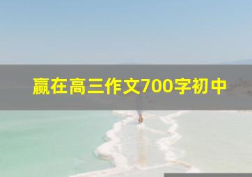 赢在高三作文700字初中