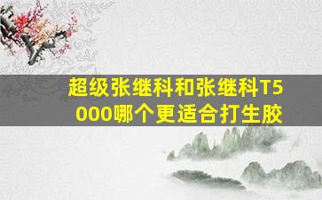 超级张继科和张继科T5000哪个更适合打生胶