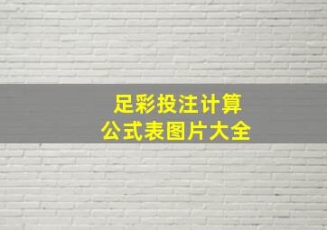 足彩投注计算公式表图片大全