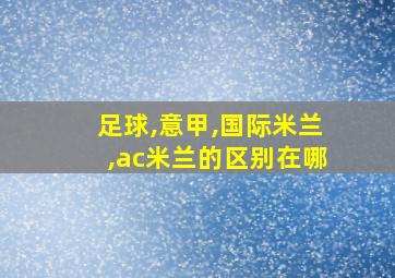 足球,意甲,国际米兰,ac米兰的区别在哪