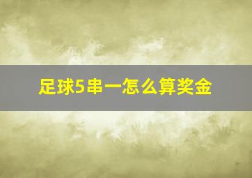 足球5串一怎么算奖金