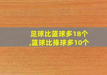 足球比篮球多18个,篮球比排球多10个