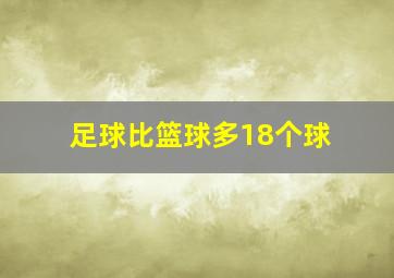 足球比篮球多18个球