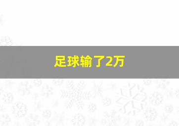 足球输了2万