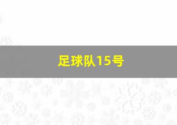 足球队15号