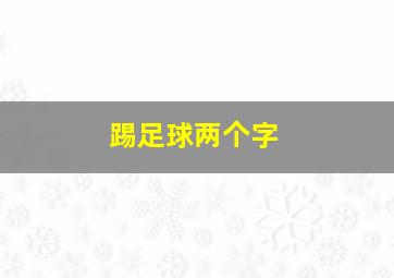 踢足球两个字