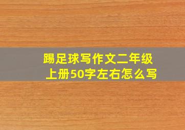 踢足球写作文二年级上册50字左右怎么写