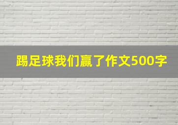 踢足球我们赢了作文500字