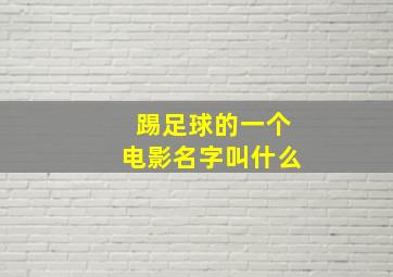 踢足球的一个电影名字叫什么