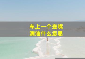 车上一个壶嘴滴油什么意思