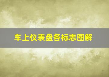 车上仪表盘各标志图解