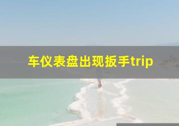 车仪表盘出现扳手trip