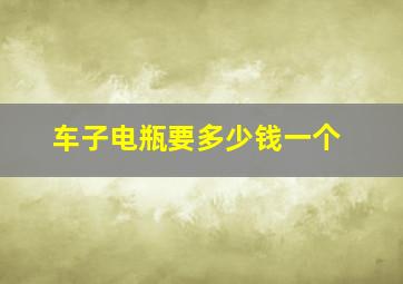 车子电瓶要多少钱一个