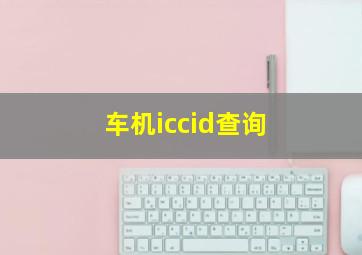 车机iccid查询