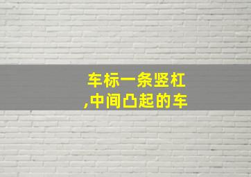 车标一条竖杠,中间凸起的车