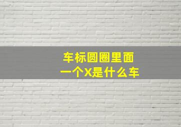 车标圆圈里面一个X是什么车