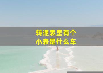 转速表里有个小表是什么车