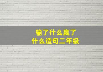 输了什么赢了什么造句二年级