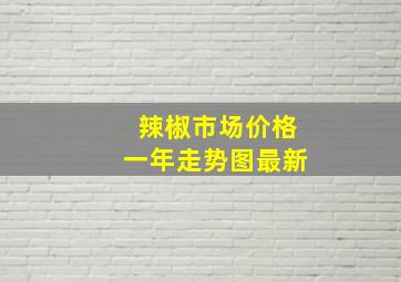 辣椒市场价格一年走势图最新