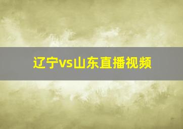 辽宁vs山东直播视频