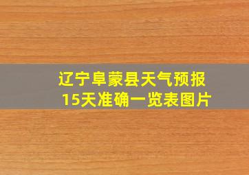 辽宁阜蒙县天气预报15天准确一览表图片