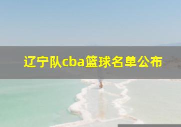 辽宁队cba篮球名单公布