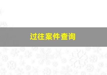 过往案件查询