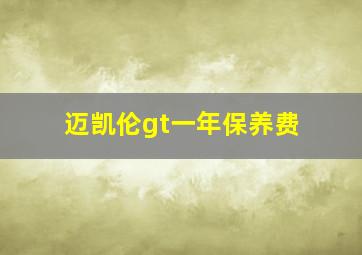 迈凯伦gt一年保养费