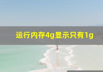 运行内存4g显示只有1g