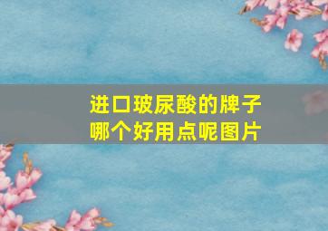 进口玻尿酸的牌子哪个好用点呢图片