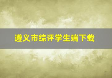 遵义市综评学生端下载