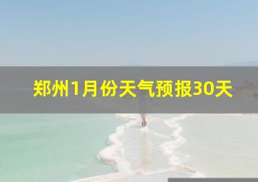 郑州1月份天气预报30天