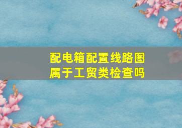 配电箱配置线路图属于工贸类检查吗