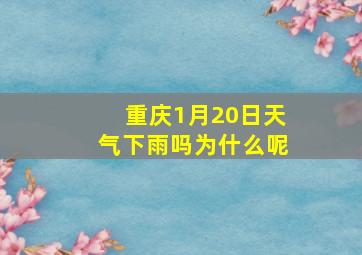 重庆1月20日天气下雨吗为什么呢