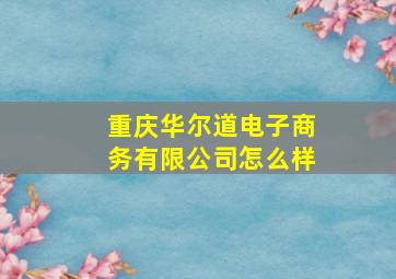 重庆华尔道电子商务有限公司怎么样