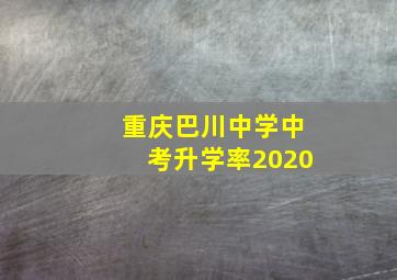 重庆巴川中学中考升学率2020