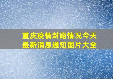 重庆疫情封路情况今天最新消息通知图片大全